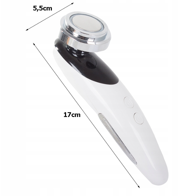 Dispozitiv facial cu ultrasunete pentru revitalizare și masaj, 4 în 1, 3 niveluri de intensitate, încărcare USB
