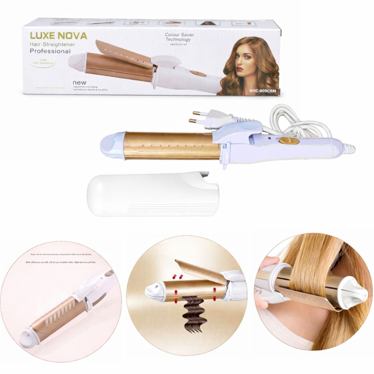 Styler Profesional 2 în 1 pentru Păr – Placă și Ondulator